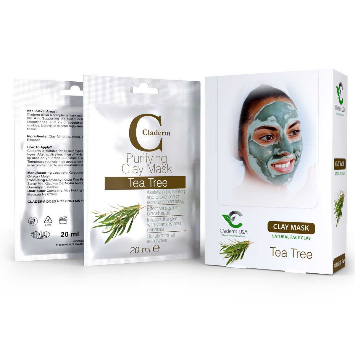 frakobling forår Brøl Purifying Clay Mask Tea Tree – Claderm Usa